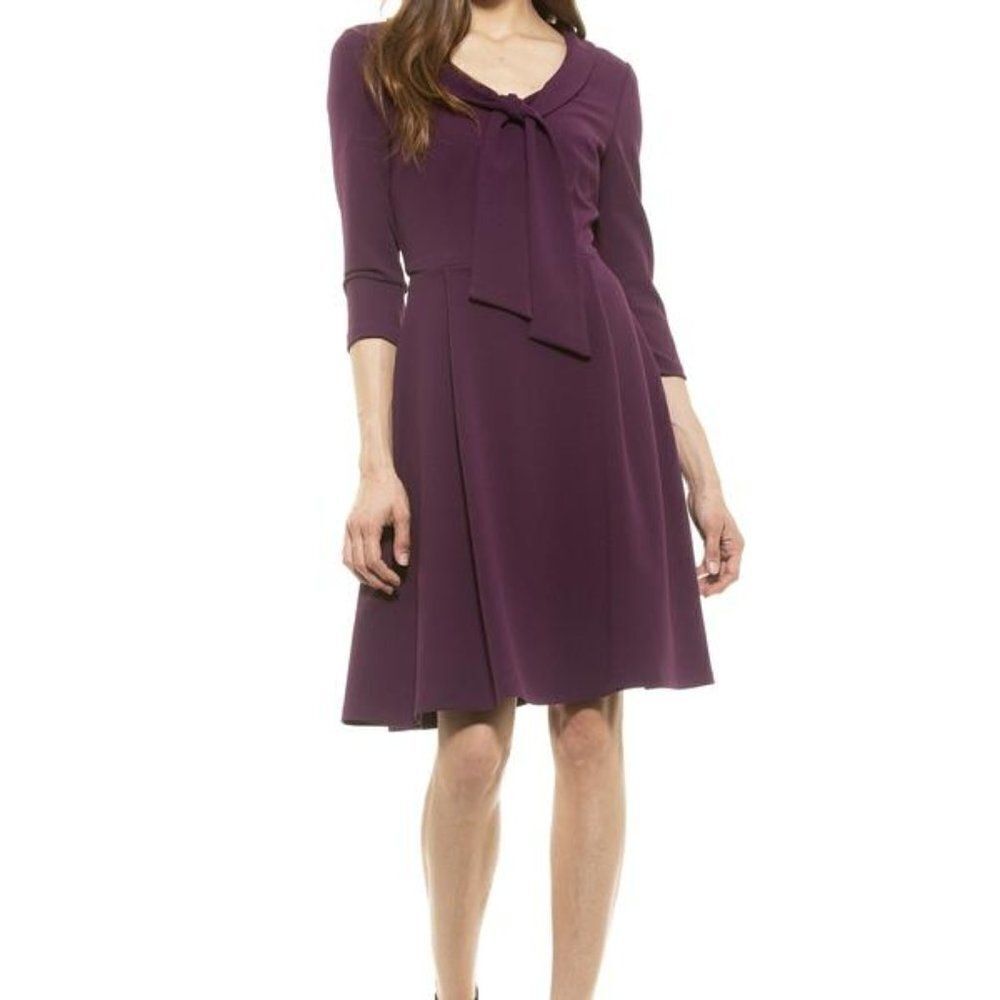 Alexia Admor Zoey Neck Tie Fit & Flare Dress sz XL